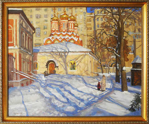 Харченко Андрей Николаевич. Солнечный день. Храм Святителя Николы на Берсеневке в Верхних Садовниках